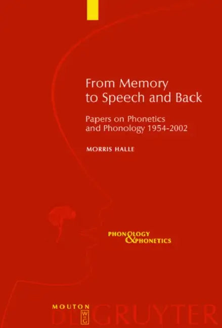 Buy From Memory to Speech and Back (English, Morris Halle) โ BookShops.in