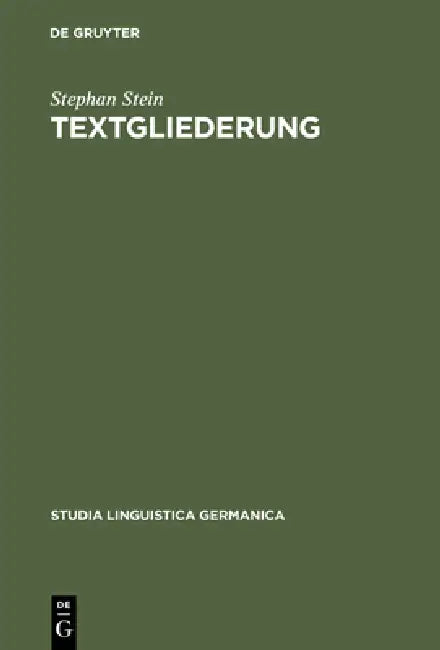 Buy Textgliederung (English, Stephan Stein) — BookShops.in
