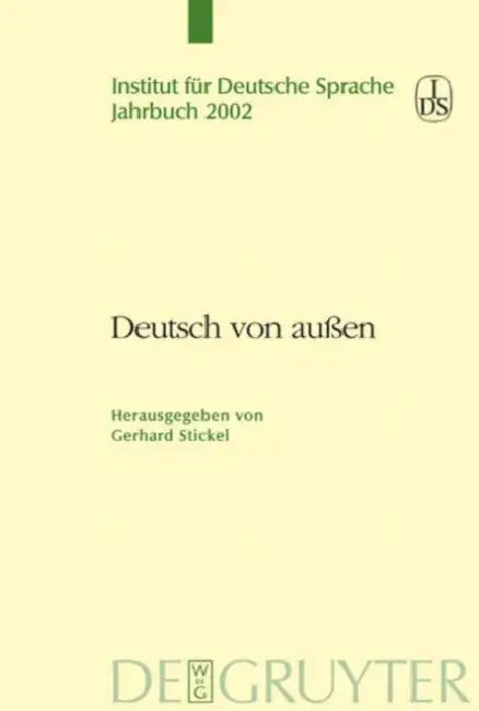 Buy Deutsch Von Außen (English, Gerhard Stickel) — BookShops.in