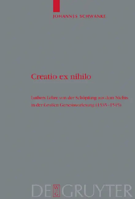 Buy Creatio Ex Nihilo (English, Johannes Schwanke) — BookShops.in