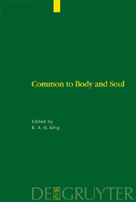 Buy Common to Body and Soul (English, Richard a. H. King) — BookShops.in