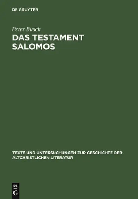 Buy Das Testament Salomos (English, Peter Busch) — BookShops.in