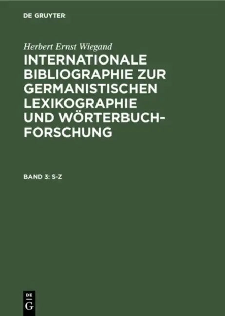 Buy S-Z (English, Herbert Ernst Wiegand) — BookShops.in