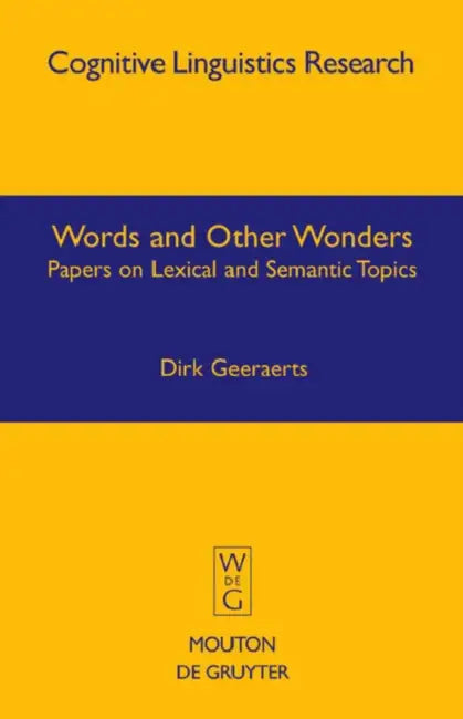 Buy Words and Other Wonders (English, Dirk Geeraerts) — BookShops.in