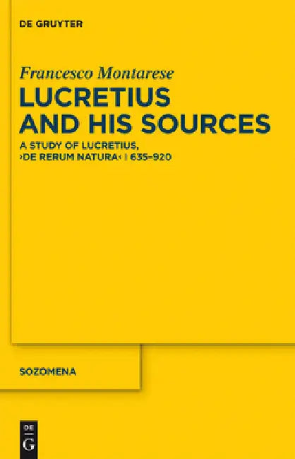 Buy Lucretius and His Sources (English, Francesco Montarese) — BookShops.in