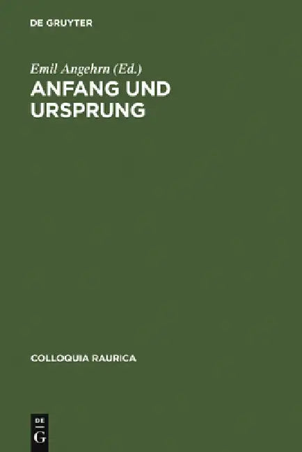 Buy Anfang Und Ursprung (English, Emil Angehrn) — BookShops.in