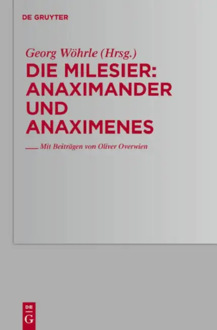 Buy Anaximander und Anaximenes (English, Oliver Overwien) — BookShops.in