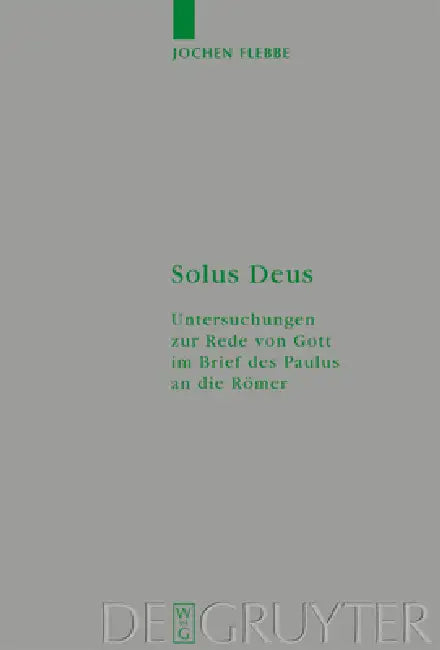 Buy Solus Deus (English, Jochen Flebbe) — BookShops.in