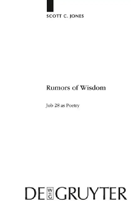 Buy Rumors of Wisdom (English, Scott C. Jones) — BookShops.in