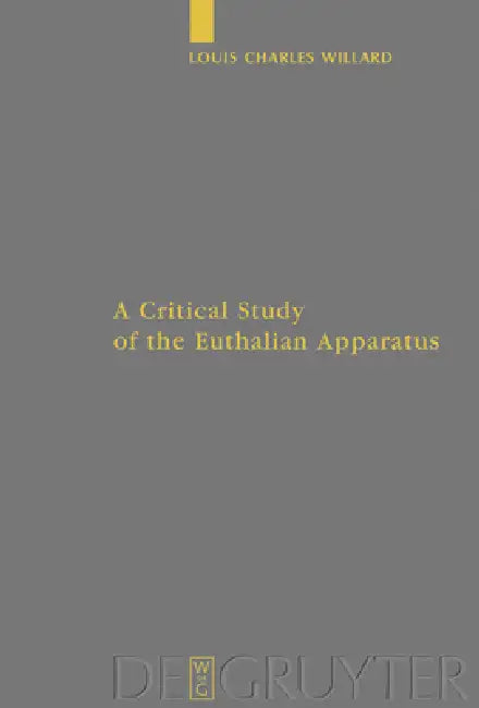 Buy A Critical Study of the Euthalian Apparatus (English, Louis Charles Willard) — BookShops.in