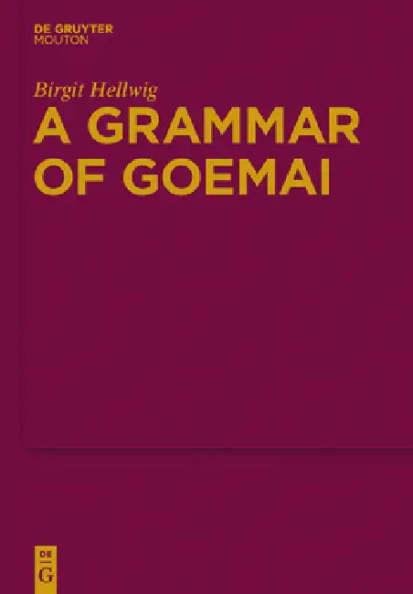 Buy A Grammar of Goemai (English, Birgit Hellwig) โ BookShops.in