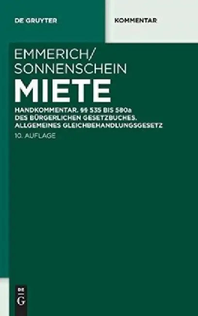 Buy Miete (English, Volker Emmerich) — BookShops.in