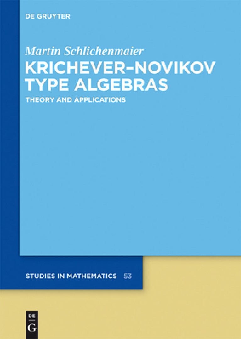 Buy Krichever-Novikov Type Algebras (English, Martin Schlichenmaier) — BookShops.in