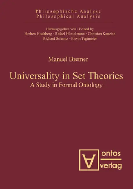 Buy Universality in Set Theories (English, Manuel Bremer) — BookShops.in