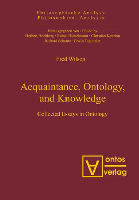 Buy Acquaintance, Ontology, and Knowledge (English, Fred Wilson) — BookShops.in