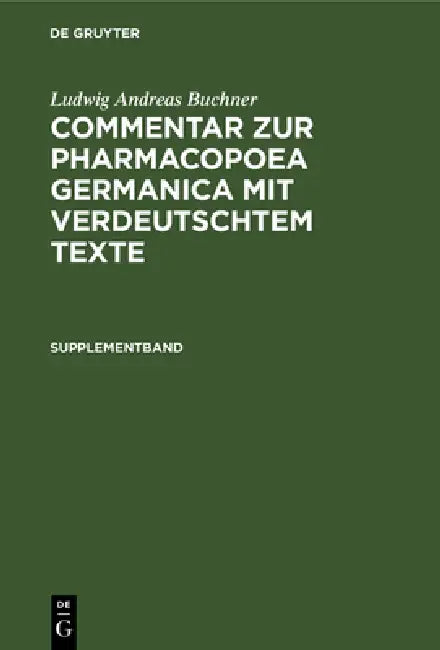 Buy Supplementband (English, Ludwig Andreas Buchner) — BookShops.in