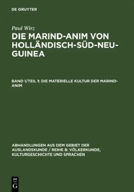 Buy Die materielle Kultur der Marind-anim (English, Paul Wirz) — BookShops.in