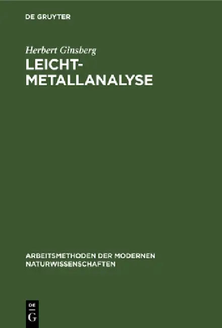 Buy Leichtmetallanalyse (English, Herbert Ginsberg) — BookShops.in