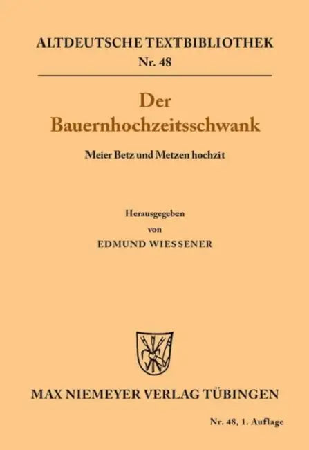 Buy Der Bauernhochzeitsschwank (English, Edmund Wiessner) — BookShops.in