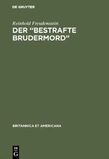 Buy Der "Bestrafte Brudermord" (English, Reinhold Freudenstein) — BookShops.in