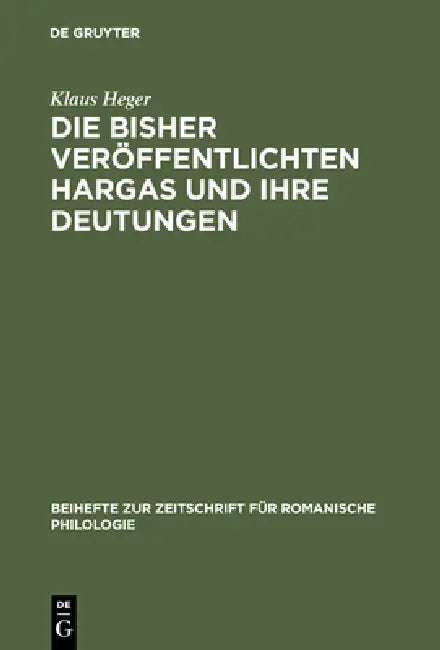 Buy Die bisher veröffentlichten Hargas und ihre Deutungen (English, Klaus Heger) — BookShops.in
