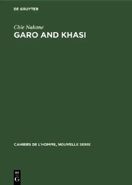 Buy Garo and Khasi (English, Chie Nakane) — BookShops.in