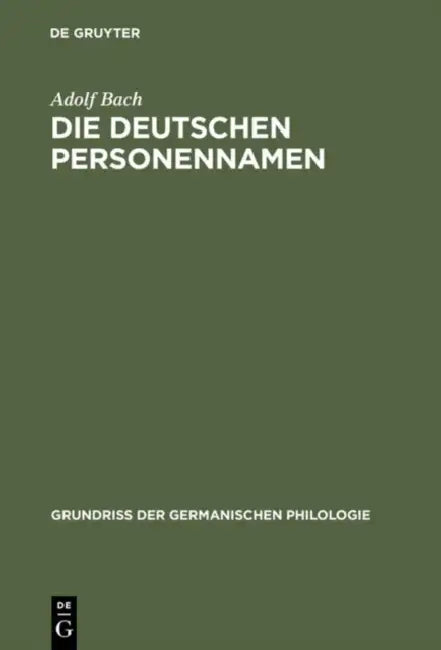 Buy Die deutschen Personennamen (English, Adolf Bach) — BookShops.in
