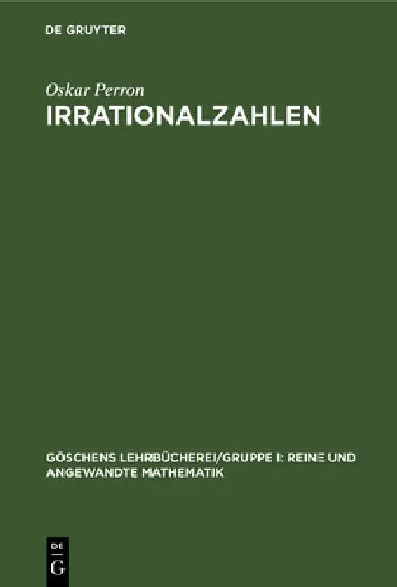 Buy Irrationalzahlen (English, Oskar Perron) — BookShops.in
