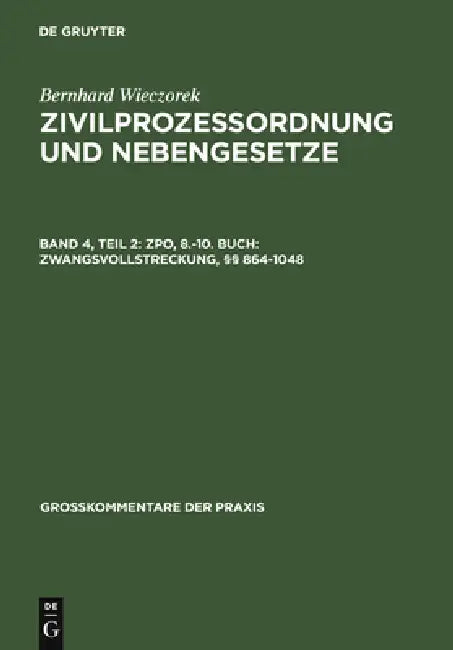 Buy ZPO, 8.-10. Buch (English, Bernhard Wieczorek) โ BookShops.in