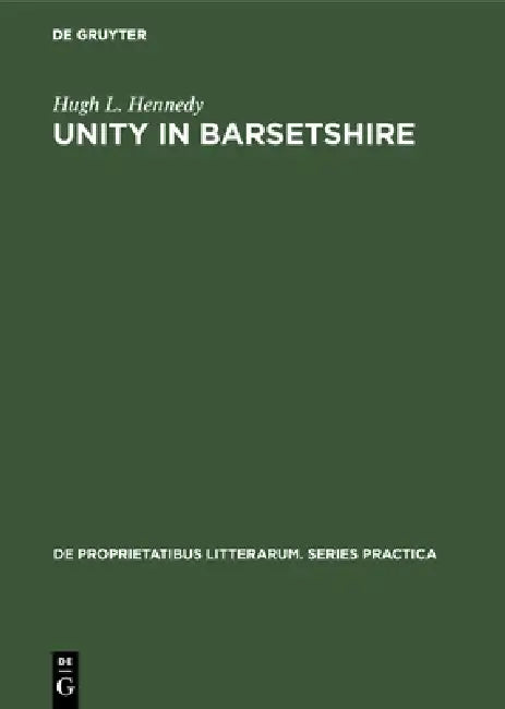 Buy Unity in Barsetshire (English, Hugh L. Hennedy) — BookShops.in