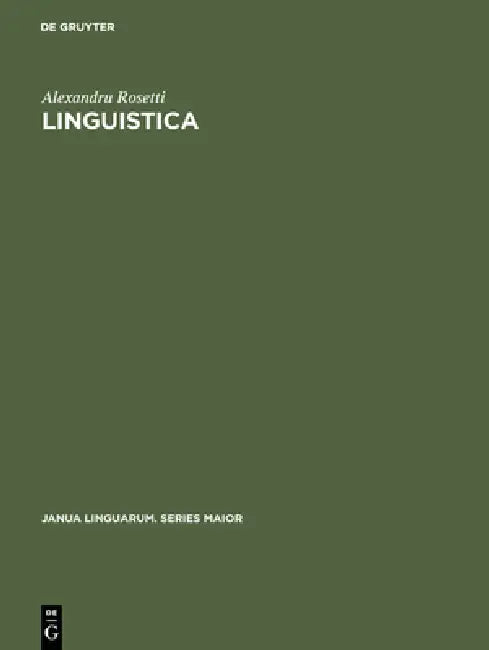 Buy Linguistica (English, Alexandru Rosetti) — BookShops.in
