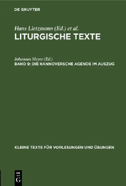 Buy Die Hannoversche Agende Im Auszug (English, Johannes Meyer) — BookShops.in