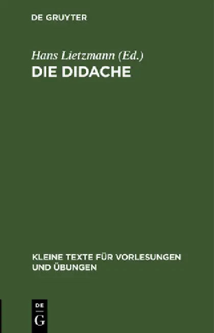 Buy Die Didache (English, Hans Lietzmann) — BookShops.in