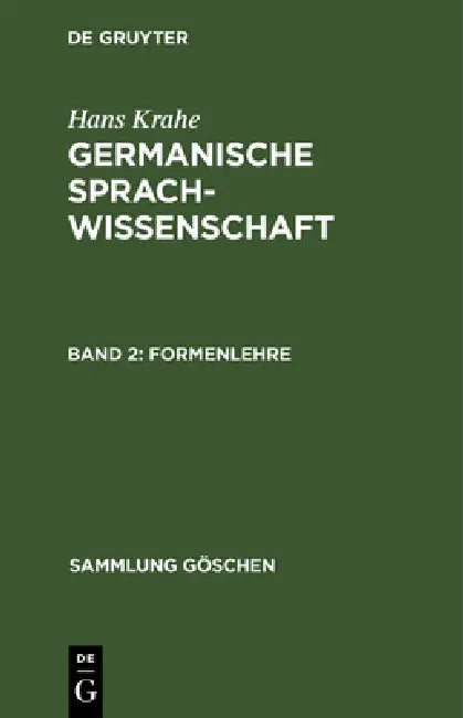Buy Formenlehre (English, Hans Krahe) — BookShops.in