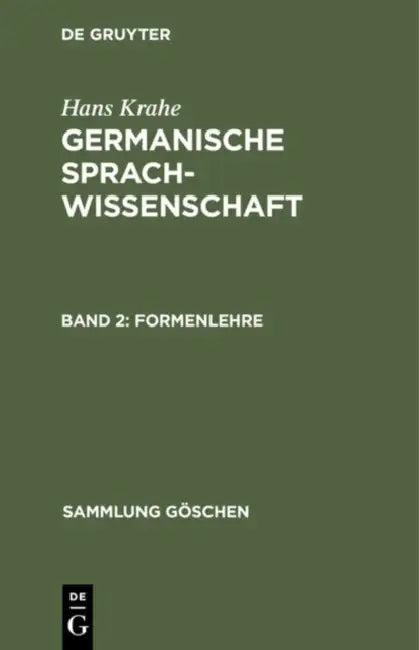 Buy Formenlehre (English, Hans Krahe) — BookShops.in