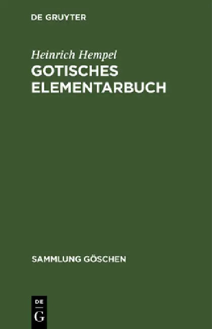 Buy Gotisches Elementarbuch (English, Heinrich Hempel) — BookShops.in