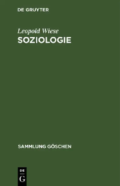 Buy Soziologie (English, Leopold Wiese) — BookShops.in