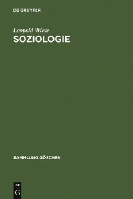 Buy Soziologie (English, Leopold Wiese) — BookShops.in
