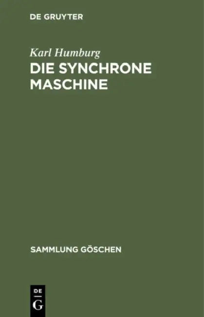 Buy Die synchrone Maschine (English, Karl Humburg) — BookShops.in