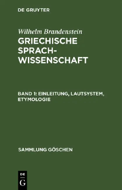 Buy Einleitung, Lautsystem, Etymologie (English, Wilhelm Brandenstein) — BookShops.in