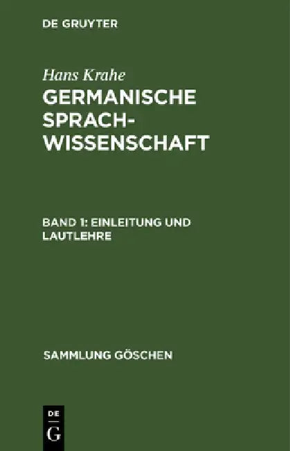 Buy Einleitung und Lautlehre (English, Hans Krahe) — BookShops.in