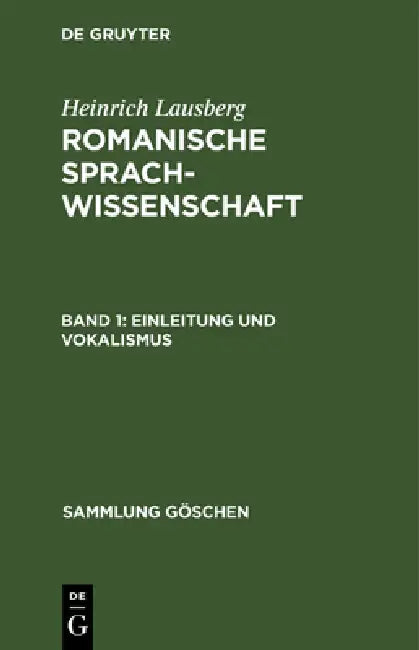 Buy Einleitung und Vokalismus (English, Heinrich Lausberg) — BookShops.in