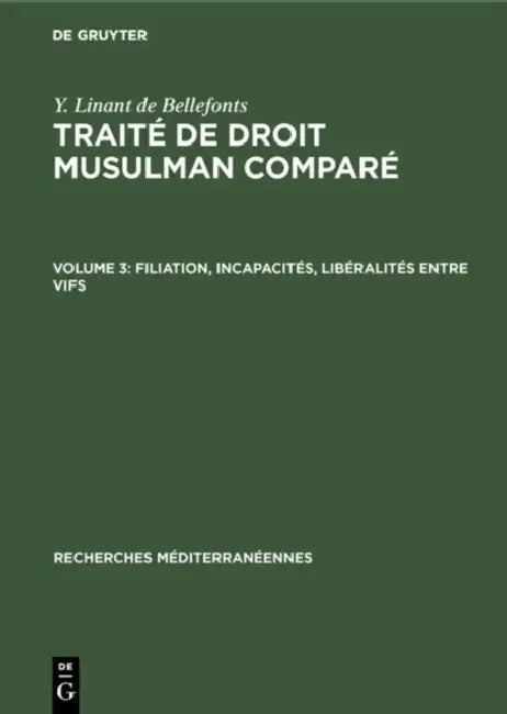 Buy Filiation, incapacités, libéralités entre vifs (English, Y. Linant de Bellefonts) — BookShops.in