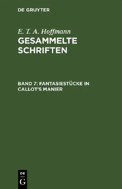 Buy Fantasiestücke in Callot's Manier (English, Theodor Hosemann | E. T. a. Hoffmann) — BookShops.in