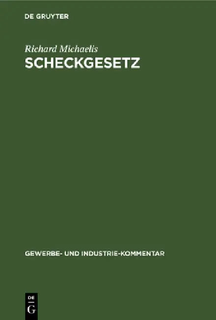 Buy Scheckgesetz (English, Richard Michaelis) — BookShops.in