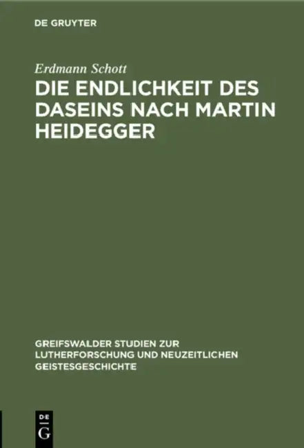 Buy Die Endlichkeit Des Daseins Nach Martin Heidegger (English, Erdmann Schott) — BookShops.in
