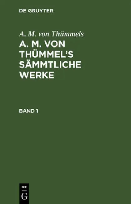 Buy A. M. Von Thümmels (English, A. M. Von Thümmels) — BookShops.in
