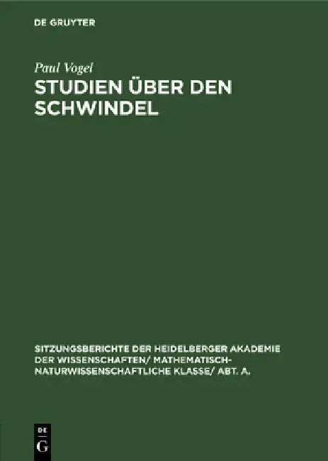 Buy Studien Über Den Schwindel (English, Paul Vogel) — BookShops.in