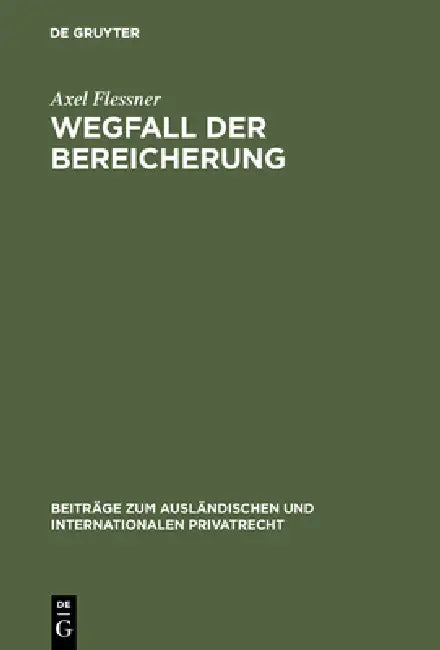 Buy Wegfall der Bereicherung (English, Axel Flessner) — BookShops.in