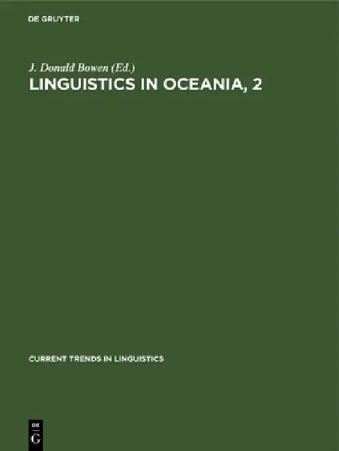 Buy Linguistics in Oceania, 2 (English, J. Donald Bowen) — BookShops.in